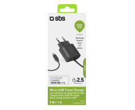 SBS Ladowarka Sieciowa z kablem microUSB 1A - 1458032 - zdjęcie 2